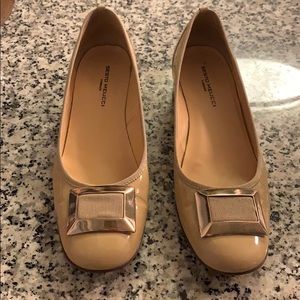 Sesto Meucci Nude Patent Leather Heels